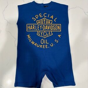 Harley-Davidson Blue Kids Sleeveless Romper